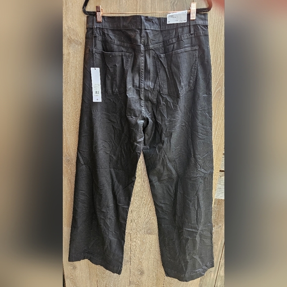 Anthropologie NWT Joe's Jeans The Mia Wide Leg High Rise Womens Black Jeans 34 - Picture 5 of 11